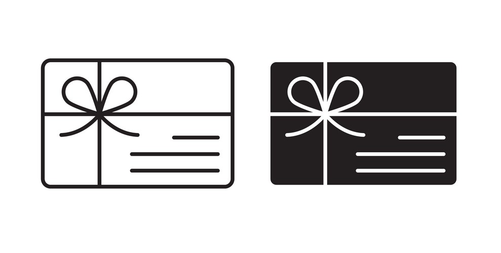 Editable Gift Card Icon – Royalty-Free Vector | VectorStock