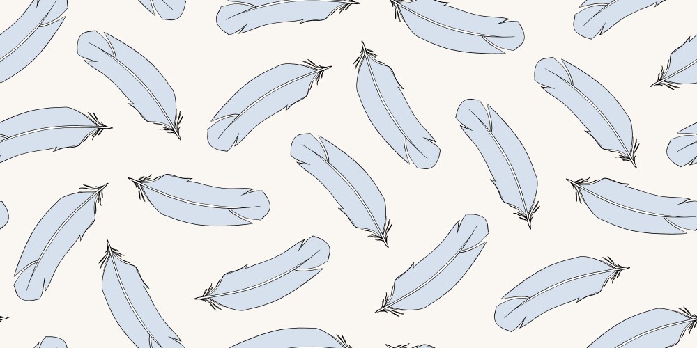 Seamless pattern with feathers Royalty Free Vector Image