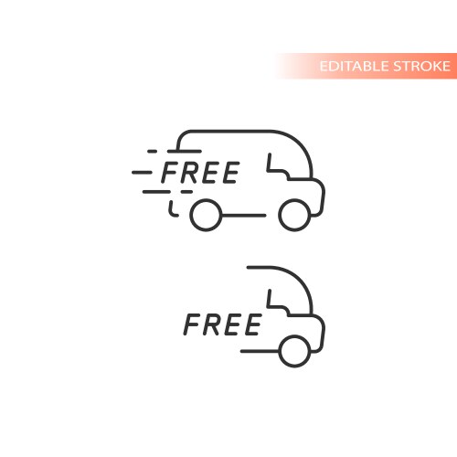 Free and fast delivery van line icon Vector Image