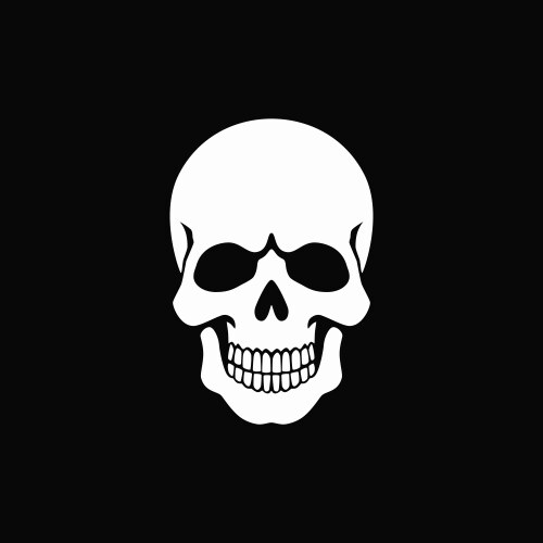 Detailed Human Skull Icon – Royalty-Free Vector | VectorStock