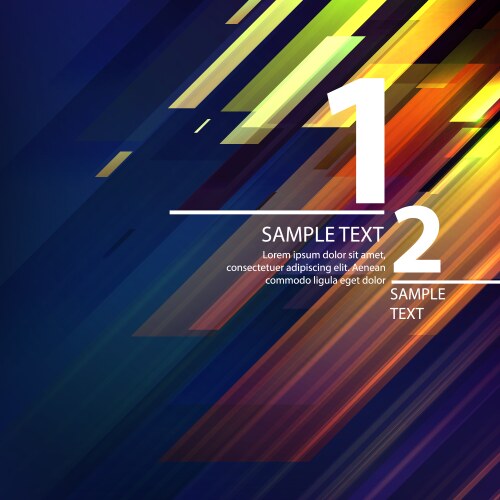 Blue background with abstract shiny shapes Vector Image