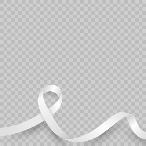 White silk ribbon cancer Vector Image