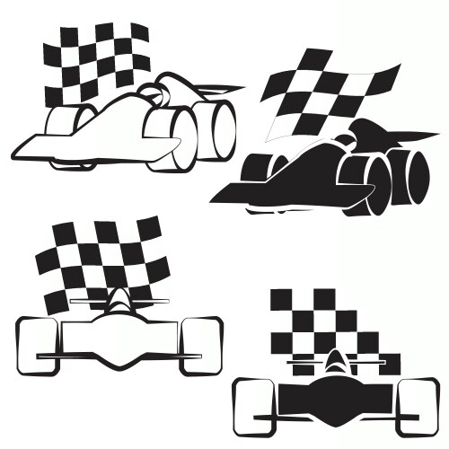 Sports stripes car stickers black color racing Vector Image