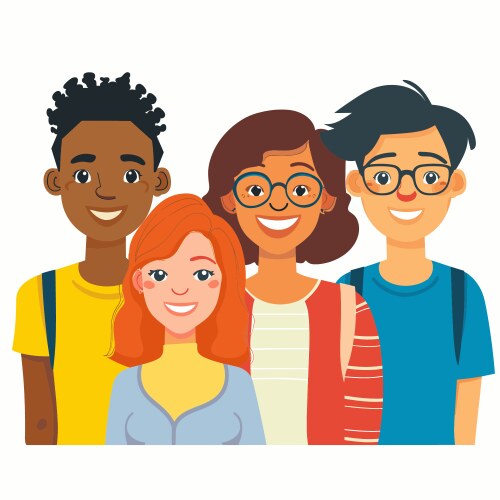 Four Friends Vector Images (over 2,300)