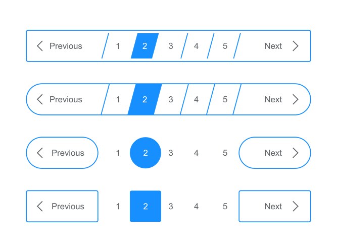 pagination bar page navigation web buttons vector image