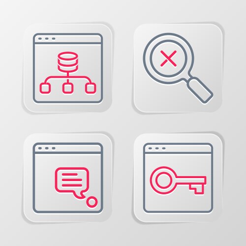 Set line secure your site with https ssl new chat vector image