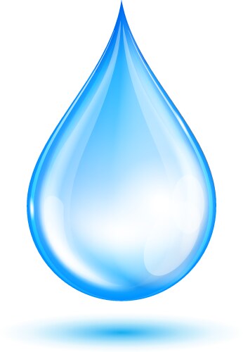 blue shiny water drop vector image