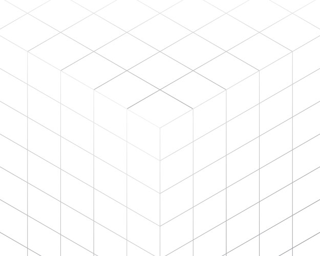 3d style geometric cube grid line pattern vector image