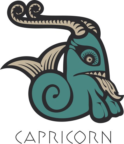 Capricorn Zodiac Monster Icon Vector Image