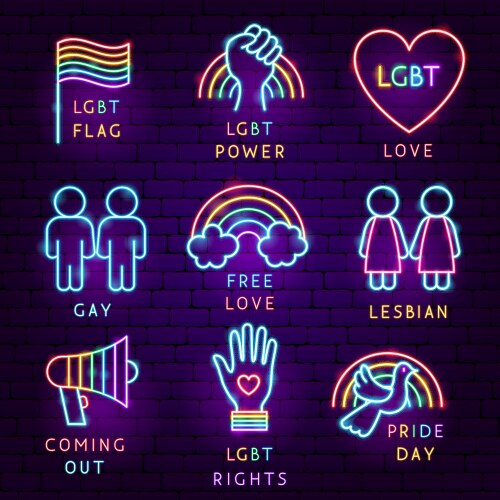 LGBT Pride Label Collection Vector Image