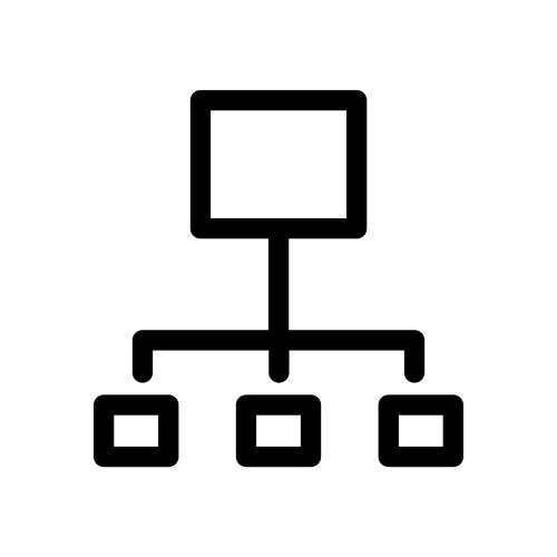 Algorithm icon design in filled and outlined style vector image