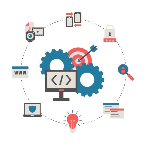 Coding and programming concept vektorbild