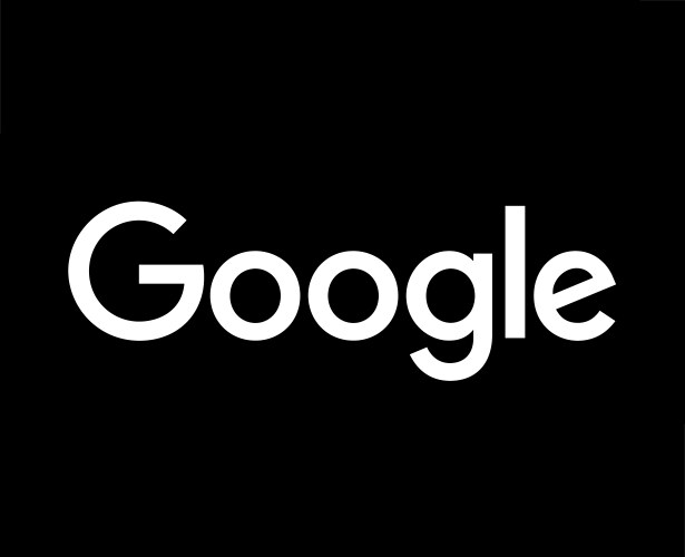 google logo symbol black and white design vector image