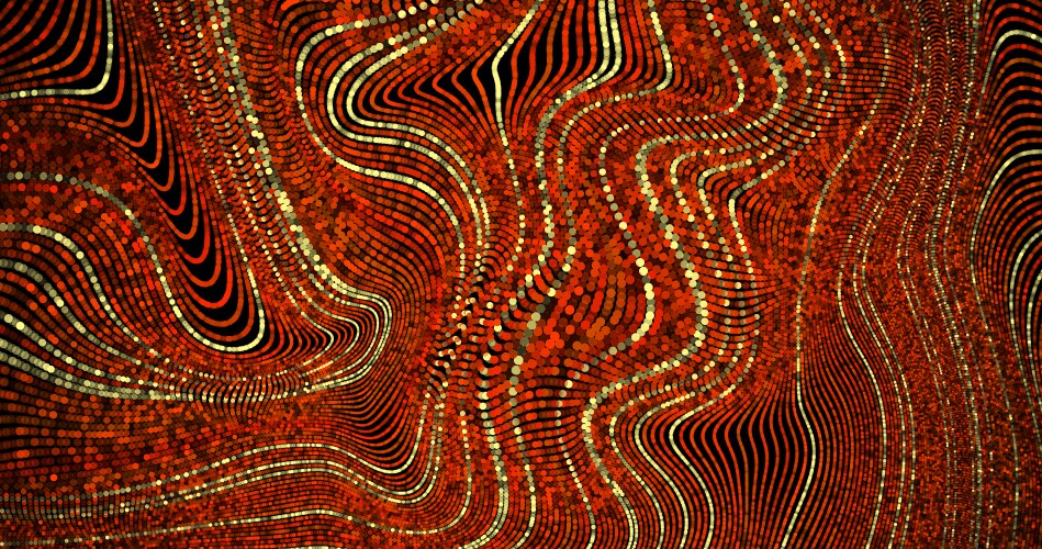 Wave pattern 3d glowing abstract digital Vector Image