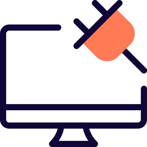 Battery charging on computer for extended usage vector image