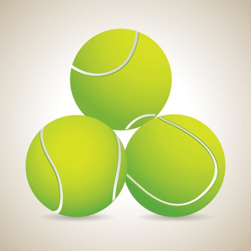 Three tennis ball mover vintage background Vector Image