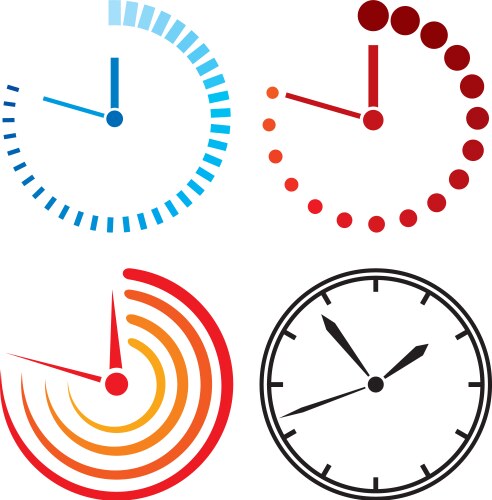 Clock 10 Royalty Free Vector Image - VectorStock