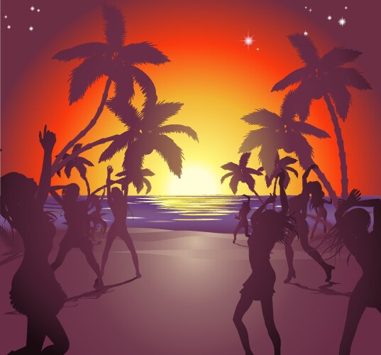 Beach party Royalty Free Vector Image - VectorStock