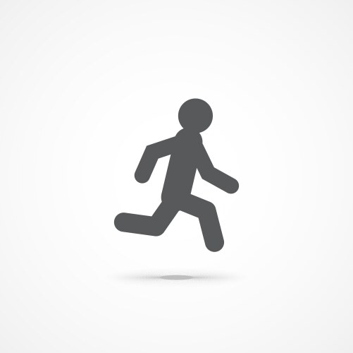 running man icon vector image