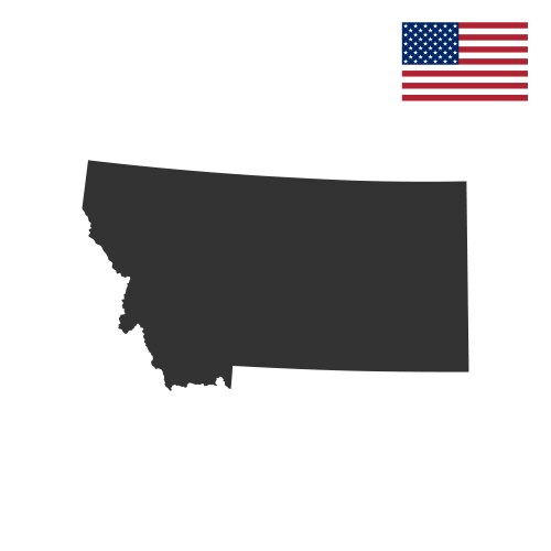 Montana State Map Vector Image
