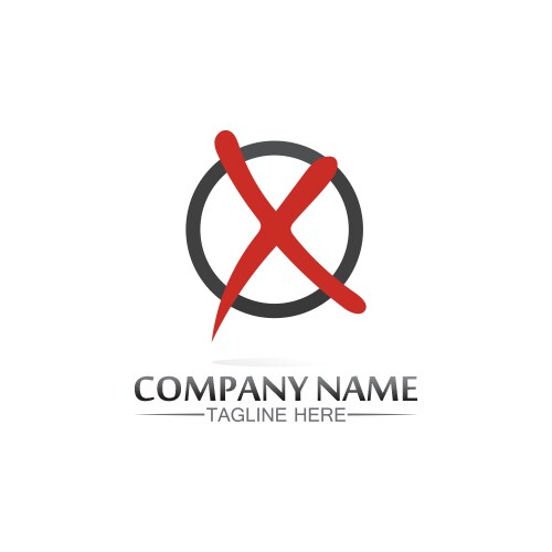 X logo and letter template design graphic Vector Image