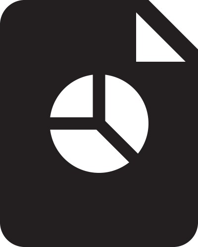 Document icon with pie chart and graph vector image