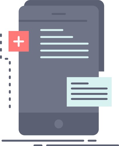Frontend interface mobile phone developer flat vector image