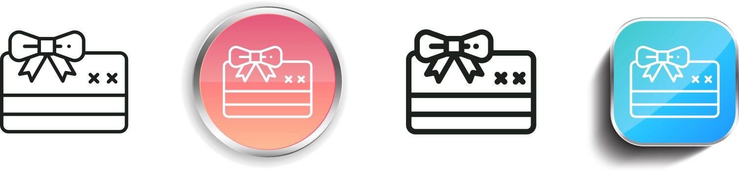 Card icon thin linear regular and button style vector image