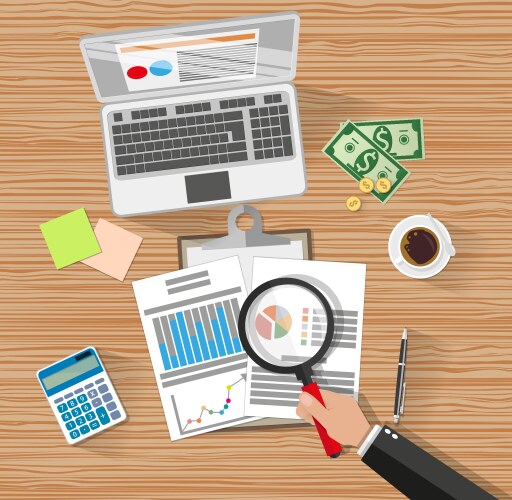 Financial report concept business background Vector Image