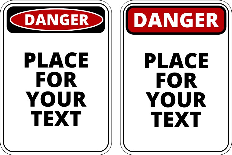 Danger blank sign Royalty Free Vector Image - VectorStock