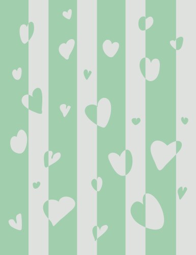 Heart pattern on striped background vector image