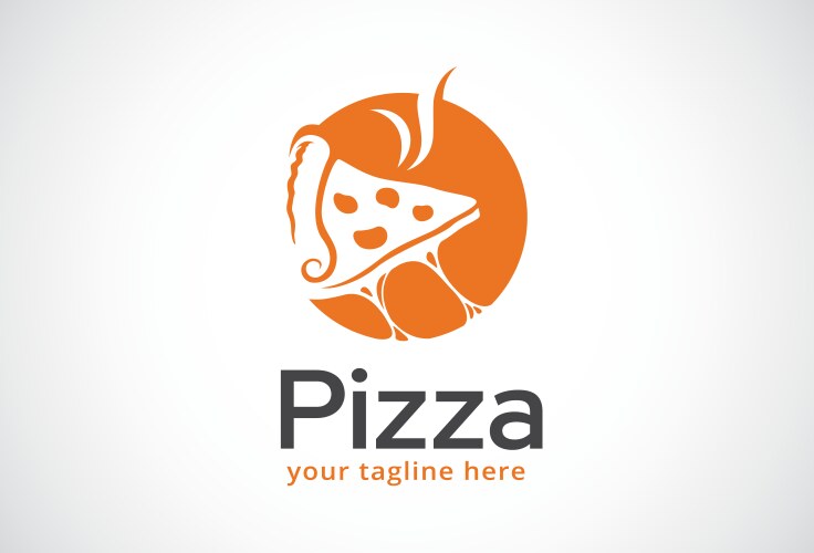 Pizza and chicken wings restaurant logo design Vector Image