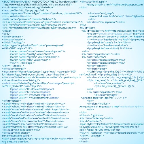 Website html abstract code blocks web developing vektorbild