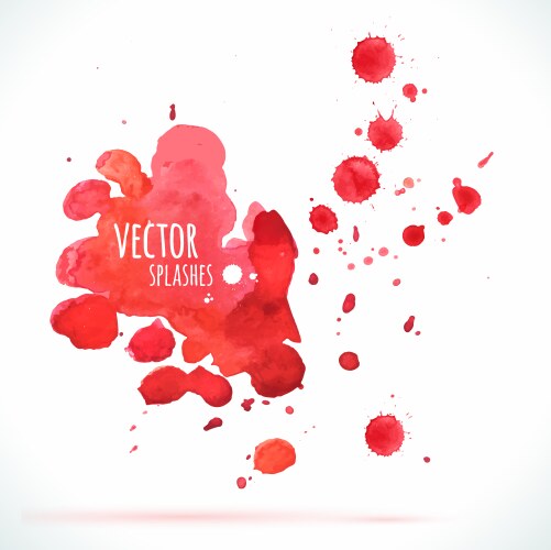 Watercolor splatters collection Royalty Free Vector Image