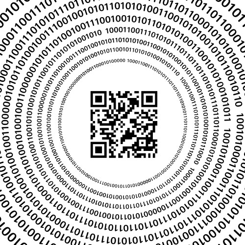 QR Code on Binary Background vector image