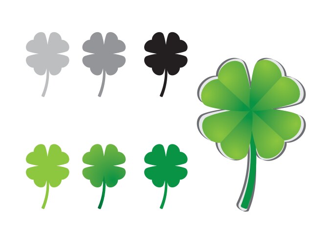 Four leaf clover Royalty Free Vector Image - VectorStock