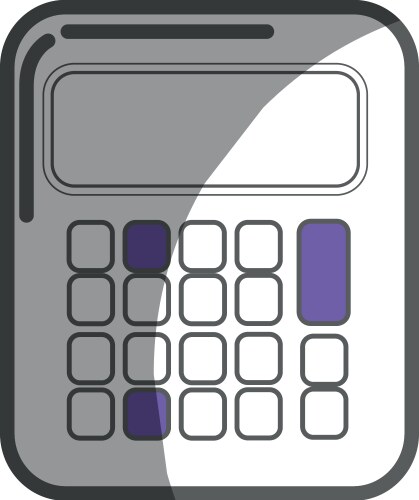Calculator tool to study and learn mathematica vector image