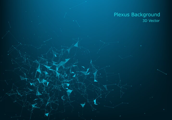 Abstract particles and lines plexus effect vektorbild