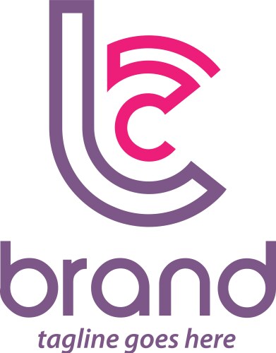 BC Letter Logo - Modern Style Vector Image