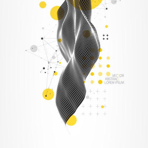 abstract wave is made in a frame style vector