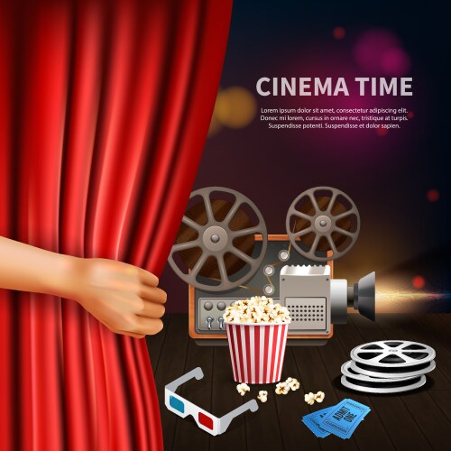 Retro cinema tickets Royalty Free Vector Image