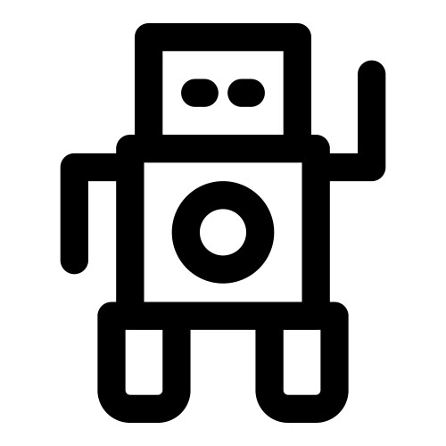 Smart robot programmable by computer vector image