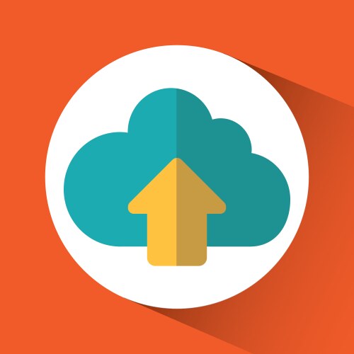 Cloud computing upload design vector image