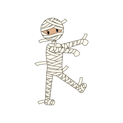 Cute Mummy Halloween Costume Vector Image