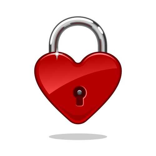 Heart lock Royalty Free Vector Image - VectorStock