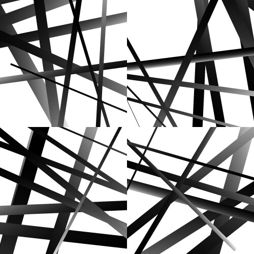 Set of abstract intersecting lines pattern vector image