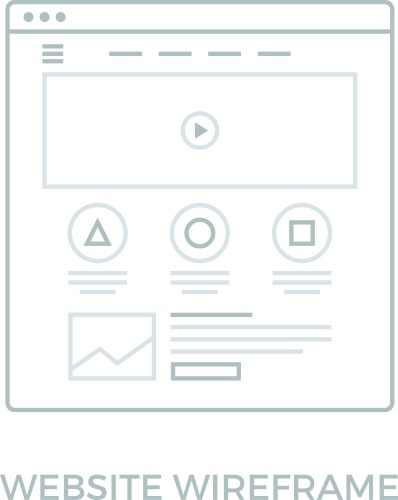 Website wireframe template and mock up Royalty Free Vector