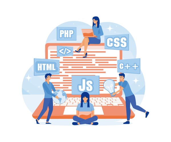 Engineering programmer development software vector image