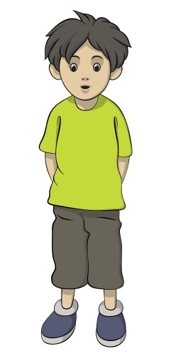 Child standing Royalty Free Vector Image - VectorStock