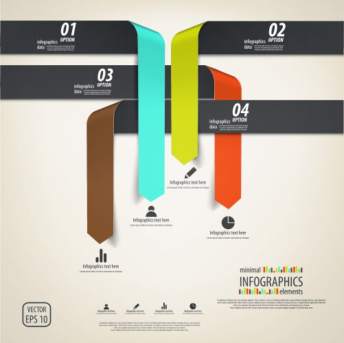 Minimal Infographics Design Elements Royalty Free Vector